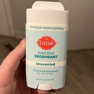 Lume unscented deodorant